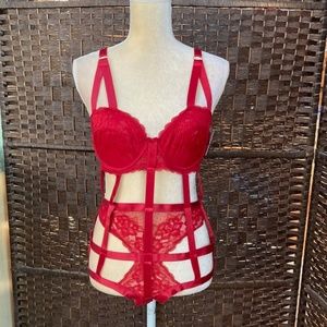 IJAK new red one piece lingerie size Large